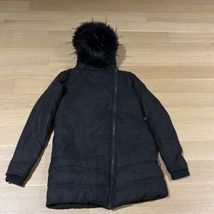 Girls Appaman Black Jacket with Detachable Hood - Size 14